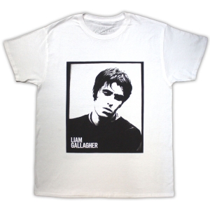 Liam Gallagher - Framed Photo Uni Wht T-Shirt in der Gruppe MERCHANDISE / T-shirt / Pop-Rock bei Bengans Skivbutik AB (5583347r)