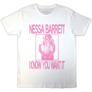 Nessa Barrett - I Know You Want It Uni Wht T-Shirt in der Gruppe MERCHANDISE / T-shirt / Pop-Rock bei Bengans Skivbutik AB (5583348r)
