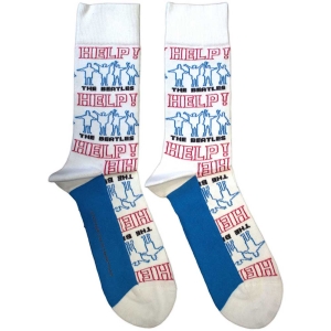 Beatles - Help! Outlines Repeat Uni Wht Socks in der Gruppe MERCHANDISE / Merch / Pop-Rock bei Bengans Skivbutik AB (5583635)
