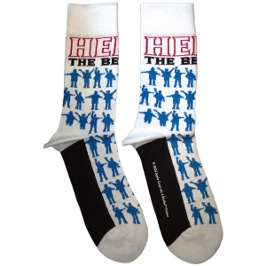 Beatles - Help Silhouettes Repeat Uni Wht Socks in der Gruppe MERCHANDISE / Merch / Pop-Rock bei Bengans Skivbutik AB (5583636)