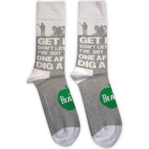 Beatles - Rooftop Silhouettes & Apple Uni Grey Socks in der Gruppe MERCHANDISE / Merch / Pop-Rock bei Bengans Skivbutik AB (5583663)