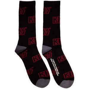 Kiss - Logo Pattern Uni Bl Socks in der Gruppe MERCHANDISE / Merch / Hårdrock bei Bengans Skivbutik AB (5583677)
