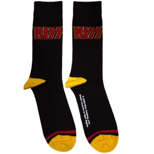 Kiss - Red Logo Single Stripe Uni Bl Socks in der Gruppe MERCHANDISE / Merch / Hårdrock bei Bengans Skivbutik AB (5583678)