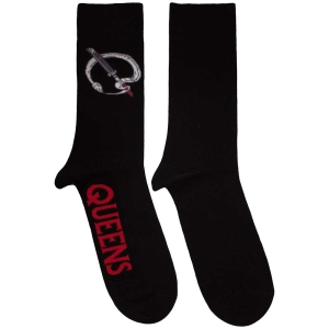 Queens Of The Stone Age - Q Emblem Uni Bl Socks in der Gruppe MERCHANDISE / Merch / Hårdrock bei Bengans Skivbutik AB (5583685)
