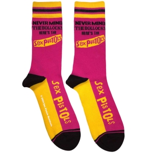 Sex Pistols - Nmtb Stripes Uni Pink Socks in der Gruppe MERCHANDISE / Merch / Punk bei Bengans Skivbutik AB (5583690)