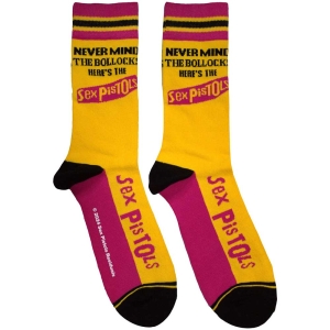 Sex Pistols - Nmtb Stripes Uni Yell Socks in der Gruppe MERCHANDISE / Merch / Punk bei Bengans Skivbutik AB (5583691)