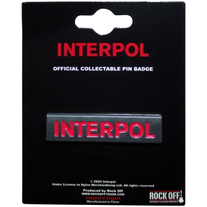 Interpol - Text Logo Pin Badge in der Gruppe MERCHANDISE / Merch / Pop-Rock bei Bengans Skivbutik AB (5583908)