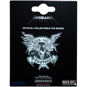 Metallica - Seek & Destroy Pin Badge in der Gruppe MERCHANDISE / Merch / Hårdrock bei Bengans Skivbutik AB (5583926)