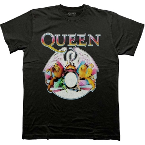 Queen - Multi Colour Crest Uni Bl T-Shirt in der Gruppe MERCHANDISE / T-shirt / Pop-Rock bei Bengans Skivbutik AB (5583990r)