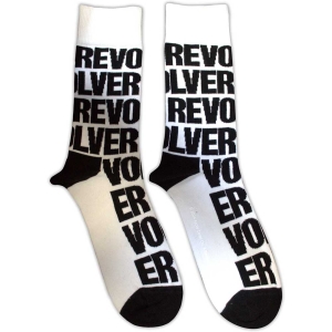 Beatles - Beatles Revolver Text Repeat Uni Wht Socks (Size 40-44) in der Gruppe MERCHANDISE / Merch / Pop-Rock bei Bengans Skivbutik AB (5586275)