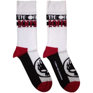Offspring - Flaming Skull Logo Uni Wht Socks (Size 40-44) in der Gruppe MERCHANDISE /  /  bei Bengans Skivbutik AB (5586294)