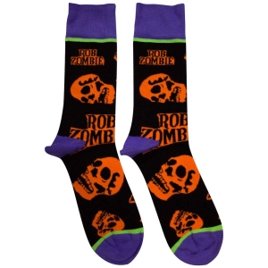 Rob Zombie - Orange Skulls Uni Socks (Size 40-44) (Eu Size 40-44) in der Gruppe MERCHANDISE / Merch / Hårdrock bei Bengans Skivbutik AB (5586314)