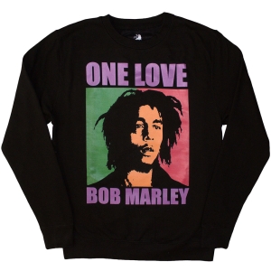 Bob Marley - One Love Uni Bl Sweatshirt in der Gruppe MERCHANDISE / Kapuzenpullover / Reggae bei Bengans Skivbutik AB (5586334r)