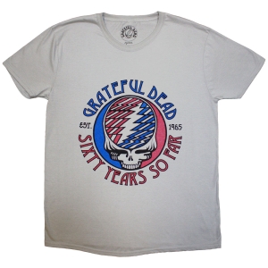 Grateful Dead - Stealie 60 Uni Grey T-Shirt in der Gruppe MERCHANDISE / T-shirt / Pop-Rock bei Bengans Skivbutik AB (5586396r)