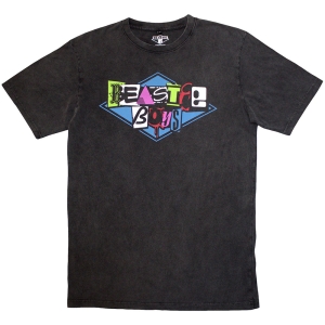 Beastie Boys - Beastieboys Multicolour Logo Stone Wash Uni Char T-Shirt in der Gruppe MERCHANDISE / T-shirt / Hip Hop-Rap bei Bengans Skivbutik AB (5586742r)