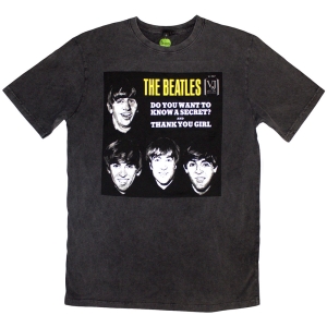 Beatles - Vj Sercret Sleeve Stone Wash Uni Char T-Shirt in der Gruppe MERCHANDISE / T-shirt / Pop-Rock bei Bengans Skivbutik AB (5586743r)