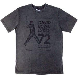 David Bowie - Rainbow Theatre Stone Wash Uni Char T-Shirt in der Gruppe MERCHANDISE / T-shirt / Pop-Rock bei Bengans Skivbutik AB (5586750r)