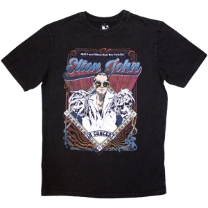 Elton John - Psych Vintage Stone Wash Uni Bl T-Shirt in der Gruppe MERCHANDISE / T-shirt / Pop-Rock bei Bengans Skivbutik AB (5586755r)
