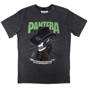 Pantera - Skeleton Cowboy Stone Wash Uni Char T-Shirt in der Gruppe MERCHANDISE / T-shirt / Hårdrock bei Bengans Skivbutik AB (5586778r)