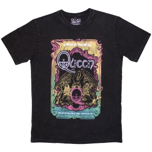 Queen - A Night At The Opera Tour 76 Stone Wash Uni Bl T-Shirt in der Gruppe MERCHANDISE / T-shirt / Pop-Rock bei Bengans Skivbutik AB (5586782r)