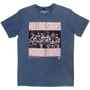 Rolling Stones - Voodoo Skulls Stone Wash Uni Denim T-Shirt in der Gruppe MERCHANDISE / T-shirt / Pop-Rock bei Bengans Skivbutik AB (5586784r)