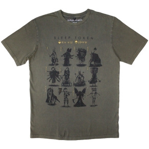 Sleep Token - Grid Stone Wash Uni Green T-Shirt in der Gruppe MERCHANDISE / T-shirt / Hårdrock bei Bengans Skivbutik AB (5586785r)