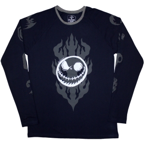 The Nightmare Before Christmas - Flaming Jack  Uni Navy Longsleeve in der Gruppe MERCHANDISE / T-shirt / Film-Musikal bei Bengans Skivbutik AB (5586792r)