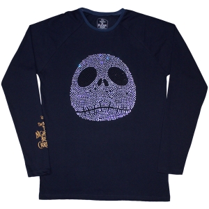 The Nightmare Before Christmas - Rhinestone Jack Uni Navy Longsleeve in der Gruppe MERCHANDISE / T-shirt / Film-Musikal bei Bengans Skivbutik AB (5586797r)