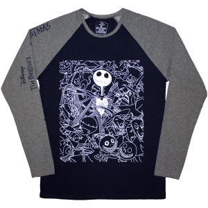 The Nightmare Before Christmas - Jack Crowd Uni Navy/Grey Longsleeve in der Gruppe MERCHANDISE / T-shirt / Film-Musikal bei Bengans Skivbutik AB (5586798r)