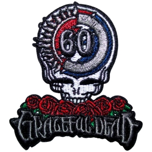 Grateful Dead - 60Th Anniversary Skull & Logo Woven Patch in der Gruppe MERCHANDISE / Merch / Pop-Rock bei Bengans Skivbutik AB (5587240)