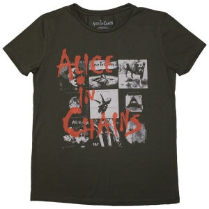 Alice In Chains - Albums Montage Lady Green T-Shirt in der Gruppe MERCHANDISE / T-shirt / Pop-Rock bei Bengans Skivbutik AB (5587246r)