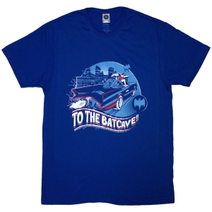 Batman - To The Batcave Uni Blue T-Shirt in der Gruppe MERCHANDISE / T-shirt / Film-Musikal bei Bengans Skivbutik AB (5587247r)