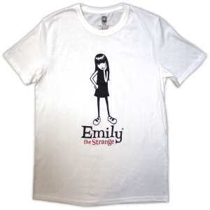 Emily The Strange - Emily Poses Uni Wht T-Shirt in der Gruppe MERCHANDISE / T-shirt / TV-serie bei Bengans Skivbutik AB (5587265r)