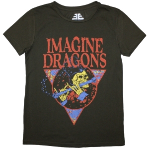 Imagine Dragons - Skeleton Flute Lady Green T-Shirt in der Gruppe MERCHANDISE / T-shirt / Pop-Rock bei Bengans Skivbutik AB (5587277r)