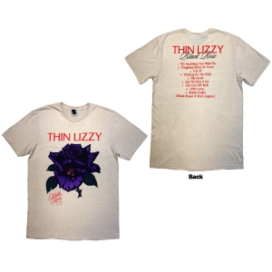 Thin Lizzy - Black Rose Tracklist Uni Natrl T-Shirt in der Gruppe MERCHANDISE / T-shirt / Hårdrock bei Bengans Skivbutik AB (5587306r)