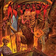 Autopsy - Split Seams/Vikt Hörn Ashes. Organs. Blood And Crypts (Blood Red Vinyl) in der Gruppe VINYL / Hårdrock bei Bengans Skivbutik AB (5588398)