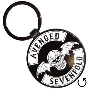 Avenged Sevenfold  - Deathbat Crest Double-Sided Keychain in der Gruppe MERCHANDISE / Merch / Pop-Rock bei Bengans Skivbutik AB (5589209)