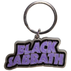 Black Sabbath - Wavy Logo Bordered Keychain in der Gruppe MERCHANDISE / Merch / Hårdrock bei Bengans Skivbutik AB (5589215)