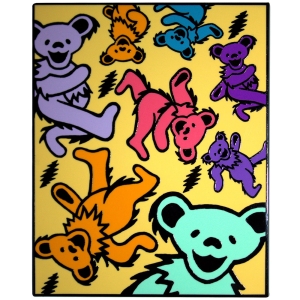Grateful Dead - Dancing Bears & Lightning Bolts Magnet in der Gruppe MERCHANDISE / Merch / Pop-Rock bei Bengans Skivbutik AB (5589252)
