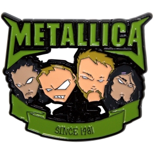 Metallica - Since 1981 Heads Pin Badge in der Gruppe MERCHANDISE / Merch / Hårdrock bei Bengans Skivbutik AB (5589267)