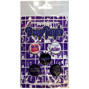 Deep Purple - Logo Button Badge Pack in der Gruppe MERCHANDISE / Merch / Hårdrock bei Bengans Skivbutik AB (5590296)
