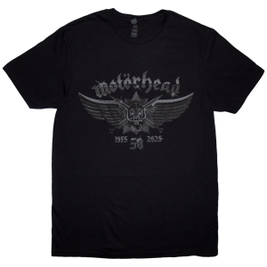 Motorhead - 50 Years Wings Badge Uni Bl T-Shirt in der Gruppe MERCHANDISE / T-shirt / Hårdrock bei Bengans Skivbutik AB (5593181r)