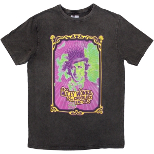 Willy Wonka Movie - Psych Poster Stone Wash Uni Char T-Shirt in der Gruppe MERCHANDISE / T-shirt / Film-Musikal bei Bengans Skivbutik AB (5593203r)