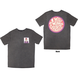 Willy Wonka Movie - Logo Emblem Stone Wash Uni Char T-Shirt in der Gruppe MERCHANDISE / T-shirt / Film-Musikal bei Bengans Skivbutik AB (5593204r)