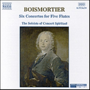Boismortier Joseph Bodin De - 6 Concertos For 5 Flutes in der Gruppe Externt_Lager / Naxoslager bei Bengans Skivbutik AB (560386)