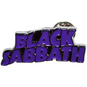 Black Sabbath - Purple Wavy Logo Pin Badge in der Gruppe MERCHANDISE / Merch / Hårdrock bei Bengans Skivbutik AB (5628575)