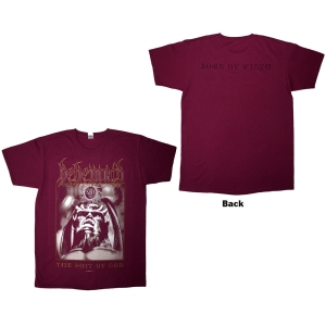 Behemoth - The Shit Ov God Cover Uni Red T-Shirt in der Gruppe MERCHANDISE / T-shirt / Hårdrock bei Bengans Skivbutik AB (5628724r)
