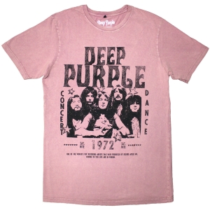 Deep Purple - 1972 Concert Stone Wash Uni Kashmir Red T-Shirt in der Gruppe MERCHANDISE / T-shirt / Hårdrock bei Bengans Skivbutik AB (5628726r)