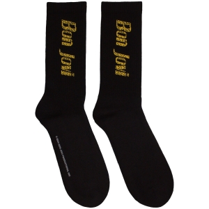 Bon Jovi - Yellow Logo Uni Bl Socks (Eu 40-45) in der Gruppe MERCHANDISE / Merch / Pop-Rock bei Bengans Skivbutik AB (5629358)