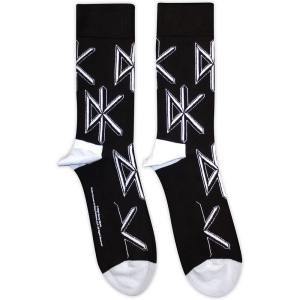 Dead Kennedys - Dk Logo Repeat Uni Bl Socks (Eu 40-45) in der Gruppe MERCHANDISE / Merch / Pop-Rock bei Bengans Skivbutik AB (5629363)